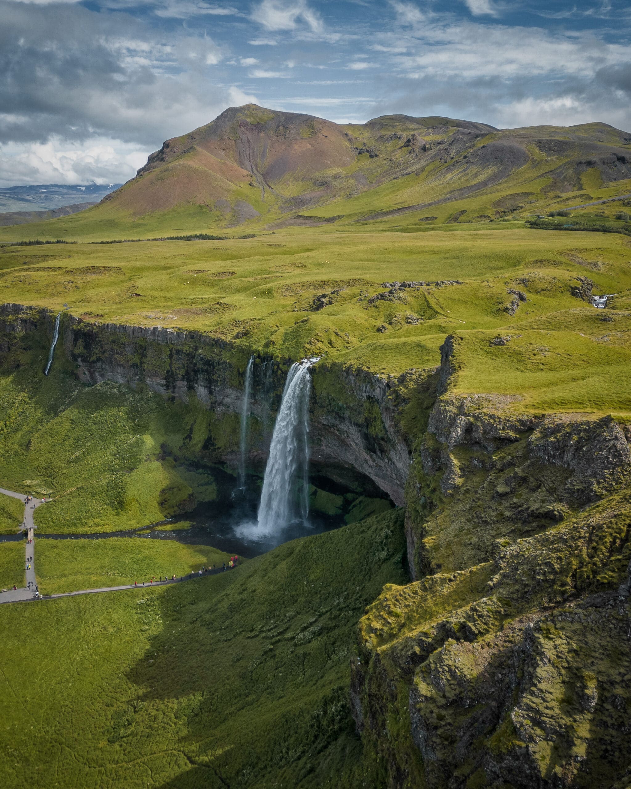 Cascade d'un paysage en Islande